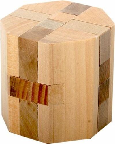 ebros gift Ebros Gift Octagon 3D Block Puzzle 2.25" Height Wooden Puzzles Brain Exercise