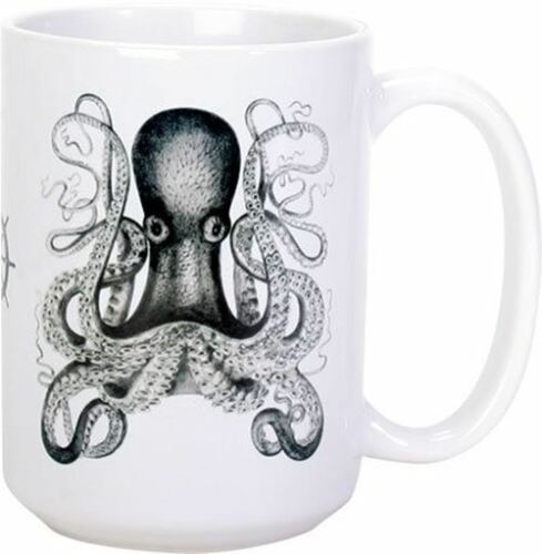 ebros gift Ebros Gift Octopus Mug Ceramic Coffee Mug 15 ounces Capacity 4.5"H Deep Sea