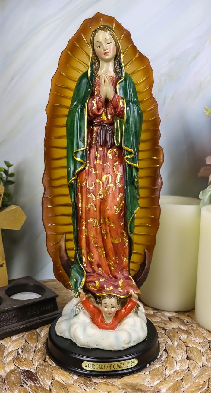 ebros gift Ebros Gift Our Blessed Virgin Lady of Guadalupe Holy Mother Catholic Divinity Figurine 12" H with Brass Plate Base