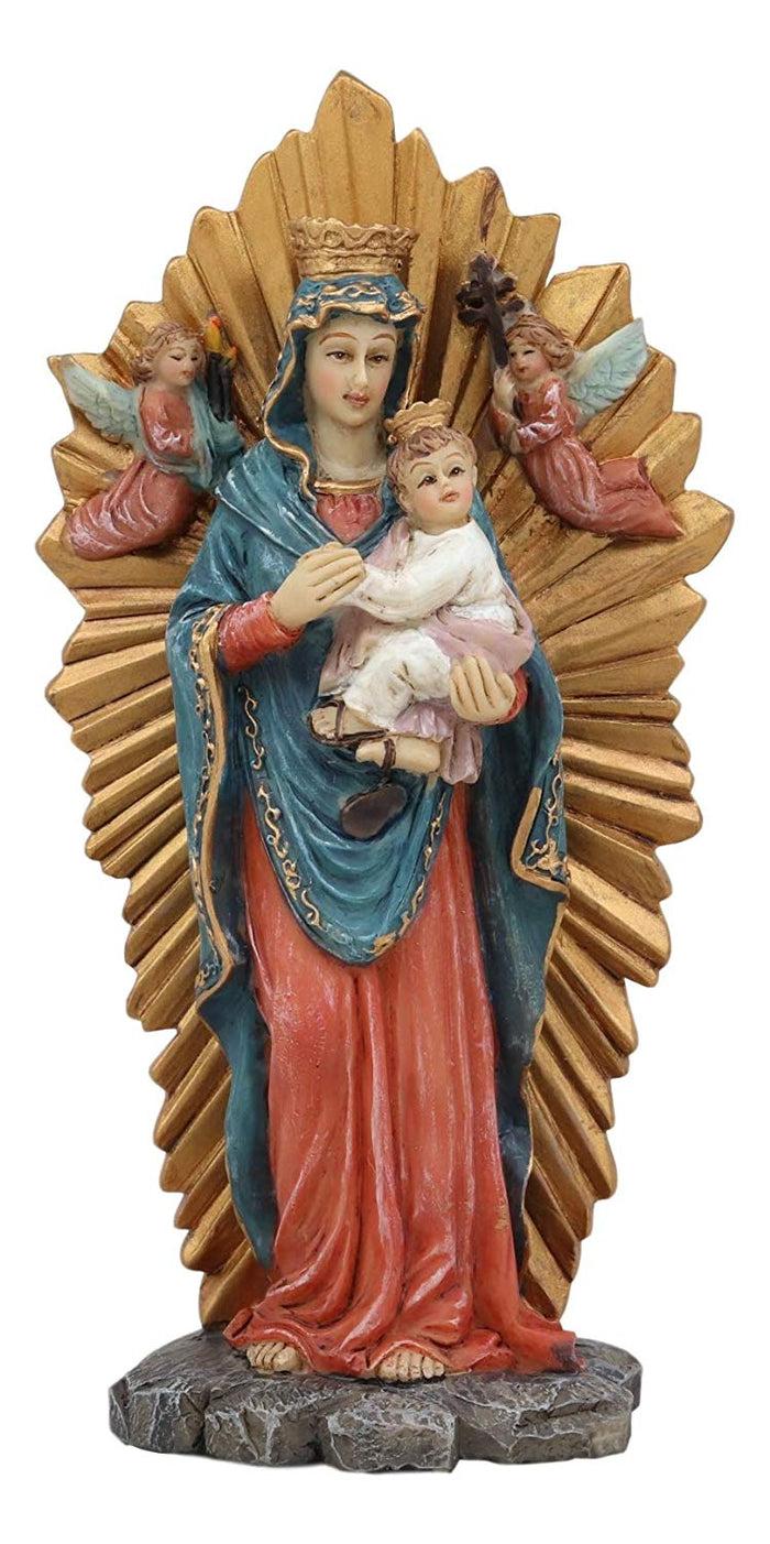 Ebros Gift Ebros Gift Our Lady Of Perpetual Help Figurine 6" H Christian Catholic Blessed Virgin Mary Holding Child Jesus Byzantine Icon Home Altar Decor Sculpture Statue
