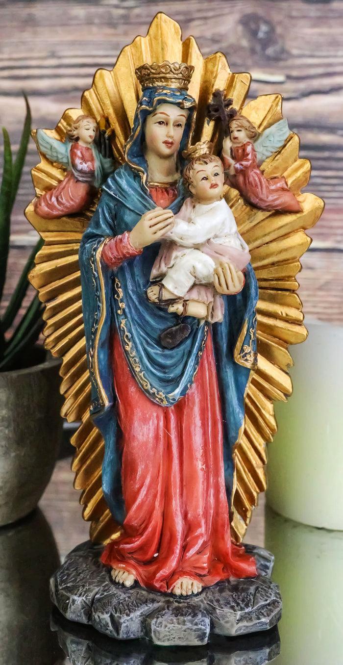 ebros gift Ebros Gift Our Lady of Perpetual Help Figurine 6" H Christian Catholic Blessed Virgin Mary Holding Child Jesus Byzantine Icon Home Altar Decor Sculpture Statue