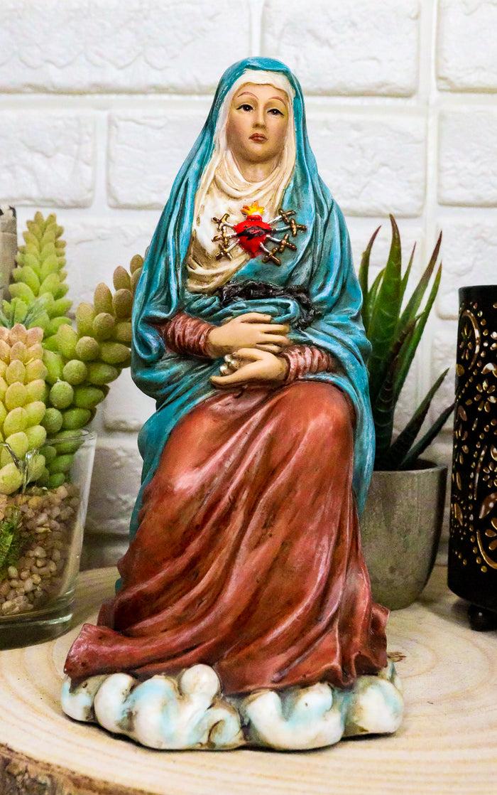 ebros gift Ebros Gift Our Lady Of Seven Dolors Figurine Mother Of Sorrows Mater Dolorosa Sculpture 6.75" H