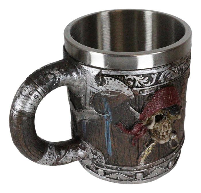 Ebros Gift Ebros Gift Pirates Of Caribbean Seas Bandana Skull With Cross Swords Tankard Coffee Beer Mug Cup