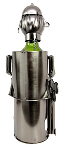 Ebros Gift Ebros Gift Professional Golfer With Golf Club And Caddy Bag Hand Made Metal Wine Bottle Holder Caddy Decor Figurine 13.5"H