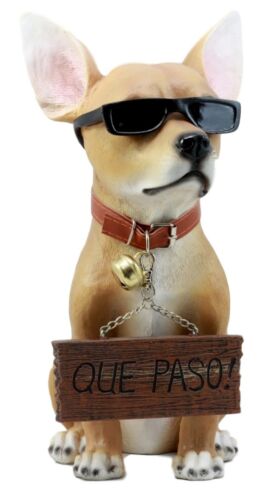 Ebros Gift Ebros Gift Que Paso Summer Sun Tanning Chihuahua Dog Statue Carefree Puppy With Cool Shades Welcome Greeter Figurine