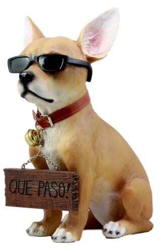 Ebros Gift Ebros Gift Que Paso Summer Sun Tanning Chihuahua Dog Statue Carefree Puppy With Cool Shades Welcome Greeter Figurine