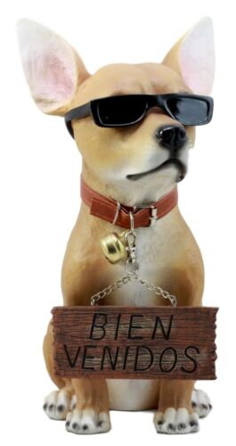 Ebros Gift Ebros Gift Que Paso Summer Sun Tanning Chihuahua Dog Statue Carefree Puppy With Cool Shades Welcome Greeter Figurine