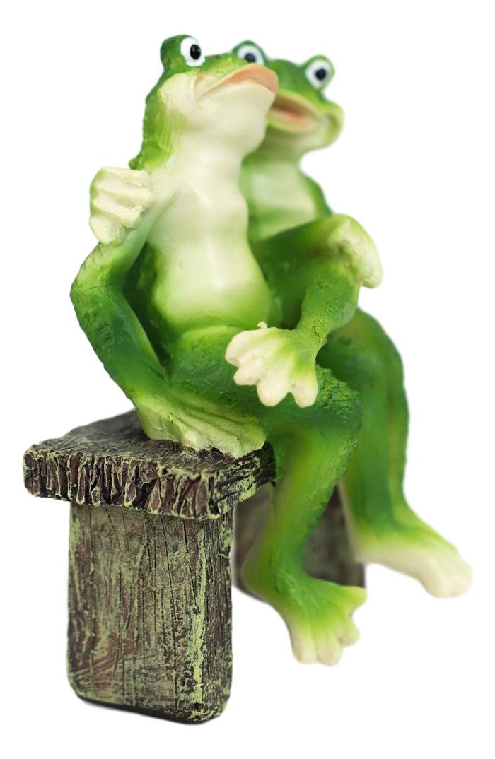 Ebros Gift Ebros Gift Rainforest Frog Couple Lovers Sitting Side By Side On A Date Decorative Figurine 7"H