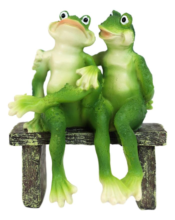 Ebros Gift Ebros Gift Rainforest Frog Couple Lovers Sitting Side By Side On A Date Decorative Figurine 7"H