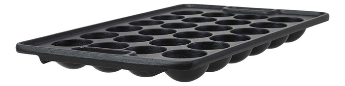 Ebros Gift Ebros Gift Rectangular Traditional Cast Iron Japanese Street Food Takoyaki Stuffed Mushrooms Dessert Cakes Snacks Special Cooking Plate Pan Takoyaki-Nabe With Side Handle Holes Restaurant Supply