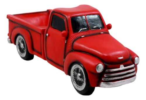 Ebros Gift Ebros Gift Red Vintage Old Fashioned Pickup Truck Wine Holder 11.25" Long Figurine Wine Bottle Holder Caddy