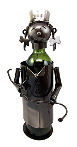 Ebros Gift Ebros Gift Registered Nurse On Duty Hospital Clinic Hand Made Metal Wine Bottle Holder Caddy Great Gift For Nurses