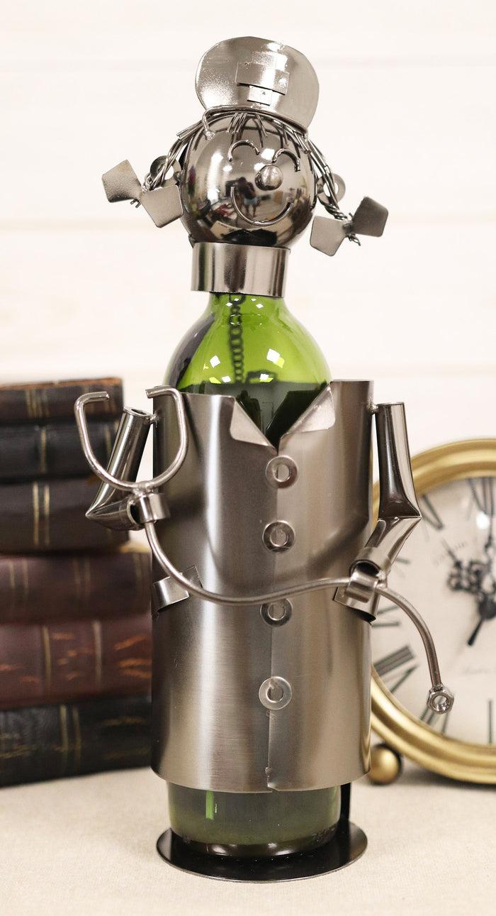 ebros gift Ebros Gift Registered Nurse On Duty Hospital Clinic Hand Made Metal Wine Bottle Holder Caddy Great Gift For Nurses