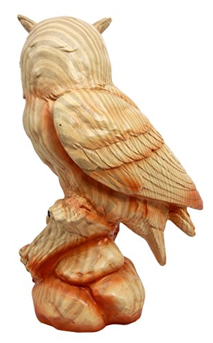 Ebros Gift Ebros Gift Rustic Rainforest Great Horned Owl Decorative Faux Wood Figurine 8.25" Tall