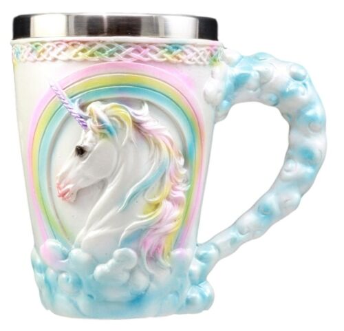 Ebros Gift Ebros Gift Sacred Heavenly Rainbow Unicorn Mug 12oz Celtic Knots Rim Magical Elixir Of Youth Beer Stein Tankard Coffee Cup Drink 5"H