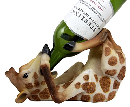 Ebros Gift Ebros Gift Safari Drunken Long Necked Giraffe Wine Bottle Holder Caddy Figurine