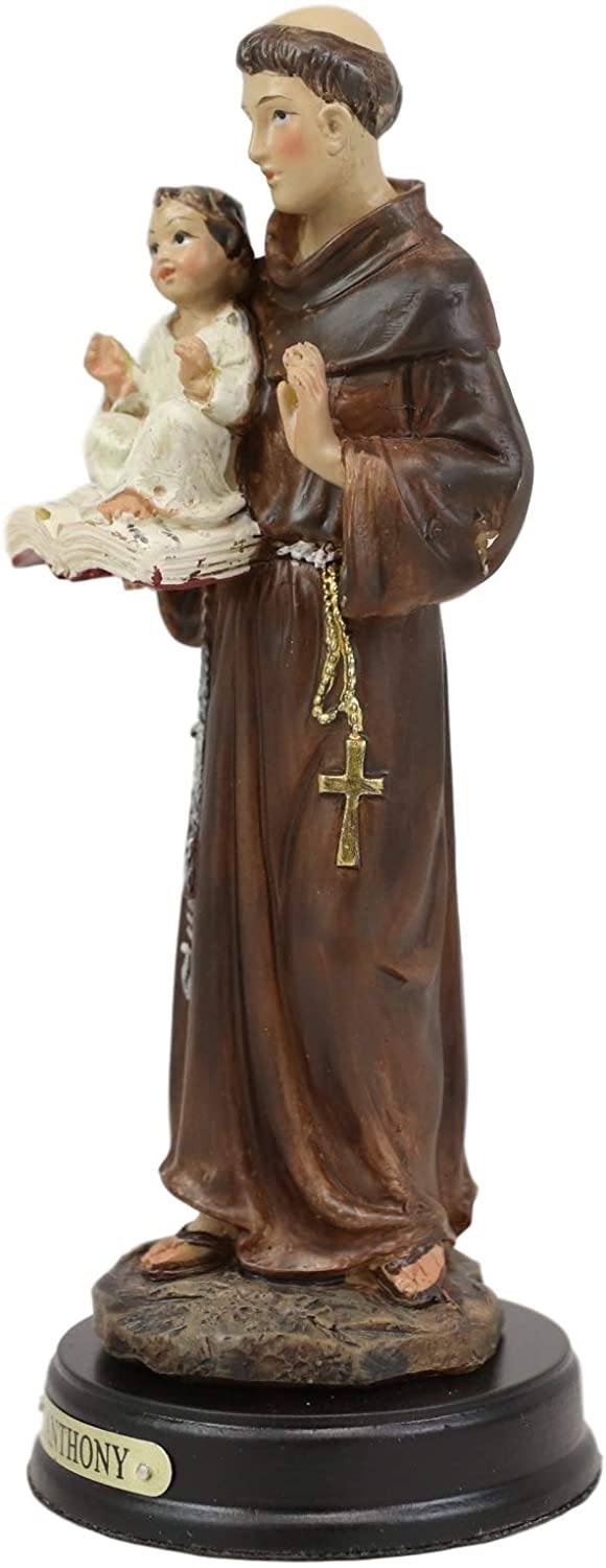 Ebros Gift Ebros Gift Saint Anthony Carrying Baby Jesus Decorative Figurine 5.5" Tall