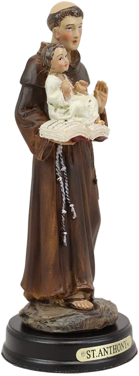 Ebros Gift Ebros Gift Saint Anthony Carrying Baby Jesus Decorative Figurine 5.5" Tall