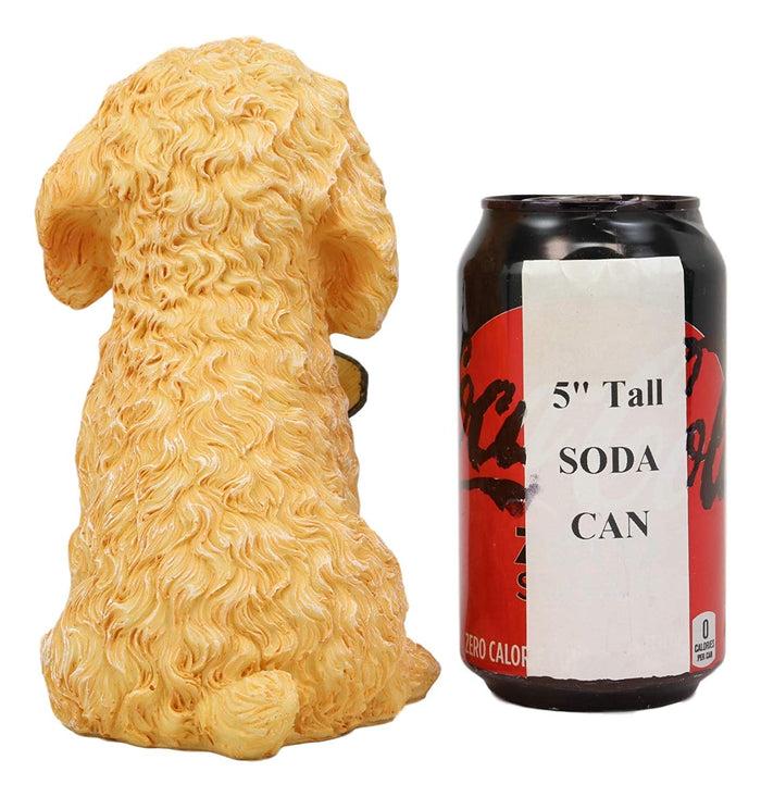 Ebros Gift Ebros Gift Set Of 4 Dogs Realistic Poodle Fawn And Black Labrador And Yorkshire Terrier Puppies Figurines With Greeting Signs As Welcome Home Decor Pet Pals Dog Sculpture 6.25" Tall Memorial Statues