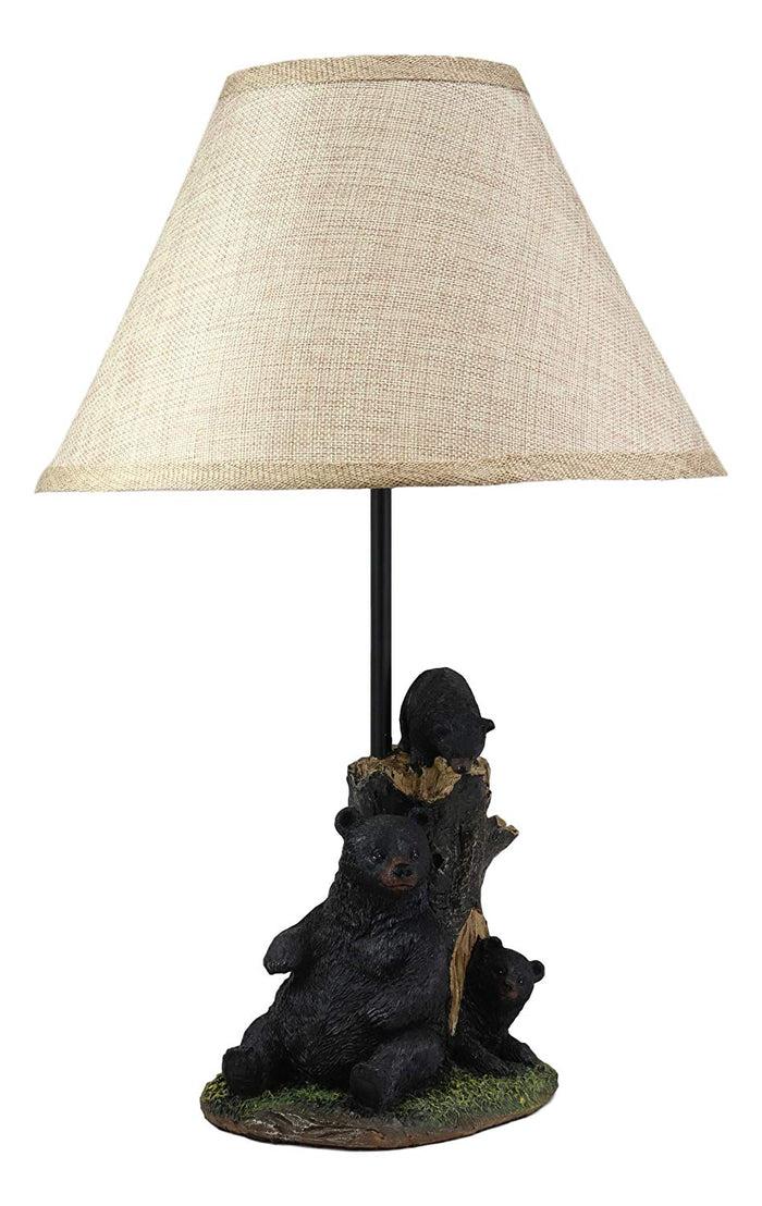 Ebros Gift Ebros Gift Shade Only For Whimsical Rustic Black Momma Bear With Cubs Playing Hide And Seek By A Tree Table Lamp