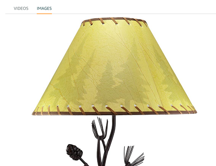 ebros gift SHADE ONLY PINECONE TABLE LAMP