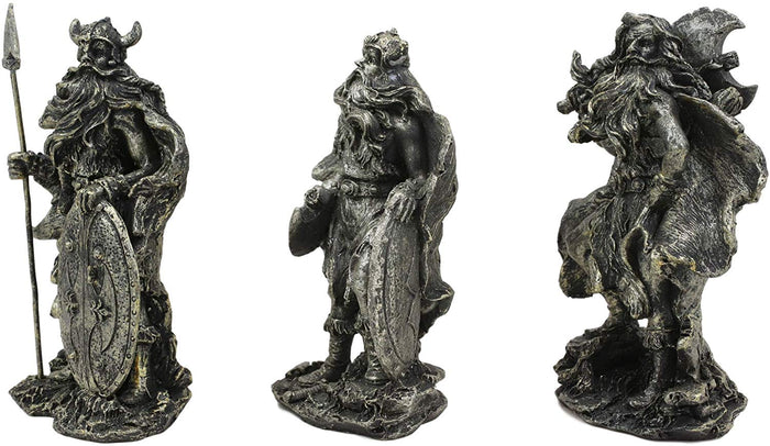 Ebros Gift Ebros Gift Small Norse Viking Warlock Gods And Sorcerer Statue Set Of 3 Figurine