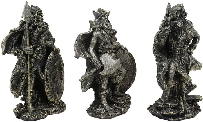 Ebros Gift Ebros Gift Small Norse Viking Warlock Gods And Sorcerer Statue Set Of 3 Figurine