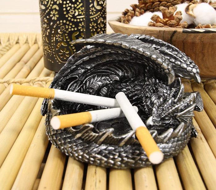 Ebros Gift Ebros Gift Smaug Mountain Castle Dragon In Repose Round Cigarette Ashtray Figurine