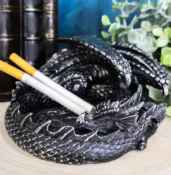 ebros gift Ebros Gift Smaug Mountain Castle Dragon in Repose Round Cigarette Ashtray Figurine