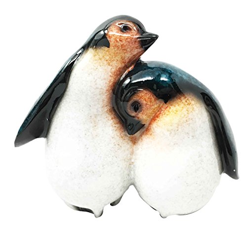 ebros gift Ebros Gift South Pole Penguin Figurine Sibling Chicks Cuddling Antarctica Natural Habitat Emperor Penguins Sculpture