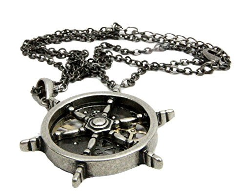 Ebros Gift Ebros Gift Steampunk Naval Battleship Helm Necklace Alloy Pendant Jewelry