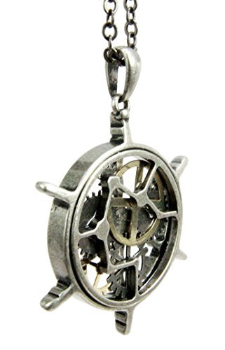 Ebros Gift Ebros Gift Steampunk Naval Battleship Helm Necklace Alloy Pendant Jewelry