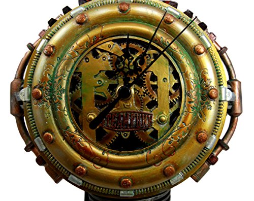 Ebros Gift Ebros Gift Steampunk Pressure Chamber Gearwork Decorative Wall Clock Figurine 11"H
