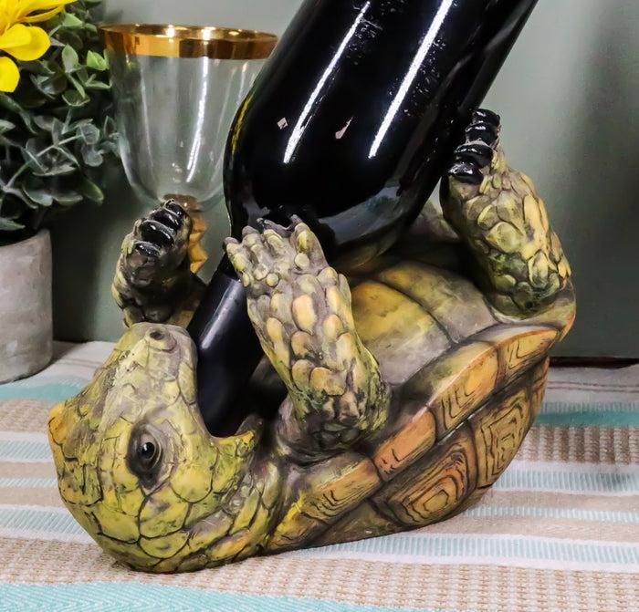 ebros gift Ebros Gift Tipsy Reptile Turtle Tortoise Wine Bottle Holder Caddy Figurine