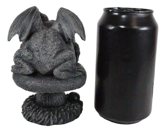 Ebros Gift Ebros Gift Toad Gargoyle On Mushroom Figurine Collectible 5" Height Horned