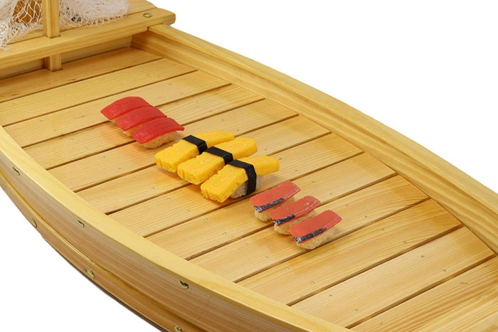 Ebros Gift Ebros Gift Traditional Japanese Omakase Sashimi Sushi Serving Platter Plate Fishing Boat For Home Kitchen Dining Decorative Dinnerware Party Display Boats Restaurant Supply (X-Large 48")
