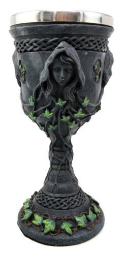 Ebros Gift Ebros Gift Triple Goddess Wine Goblet Chalice 10oz Cup Wiccan Ritual Mother Maiden Crone Decor