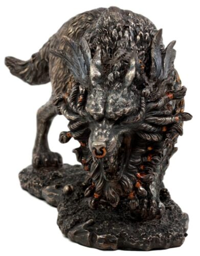 Ebros Gift Ebros Gift Viking Norse Mythology Fenrir Statue 8.25"L Vánagandr Giant Wolf