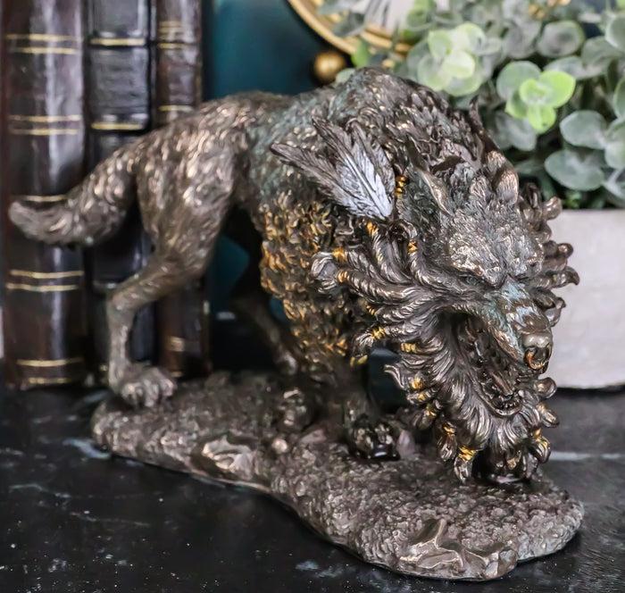 ebros gift Ebros Gift Viking Norse Mythology Fenrir Statue 8.25"L Vánagandr Giant Wolf