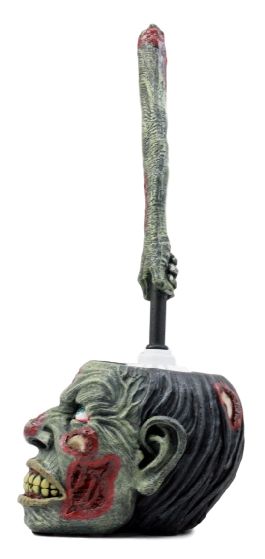 Ebros Gift Ebros Gift Walking Dead Zombie Hand Toilet Bowl Brush & Zombie Head Toilet Bowl Brush Holder Set Decorative Figurine 14"H