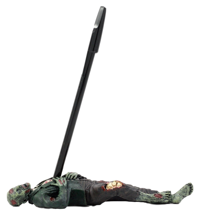 Ebros Gift Ebros Gift Walking Dead Zombie Hunter Pen Holder Figurine 6.75"L Office Desktop Walker Apocalypse Pencil Holder