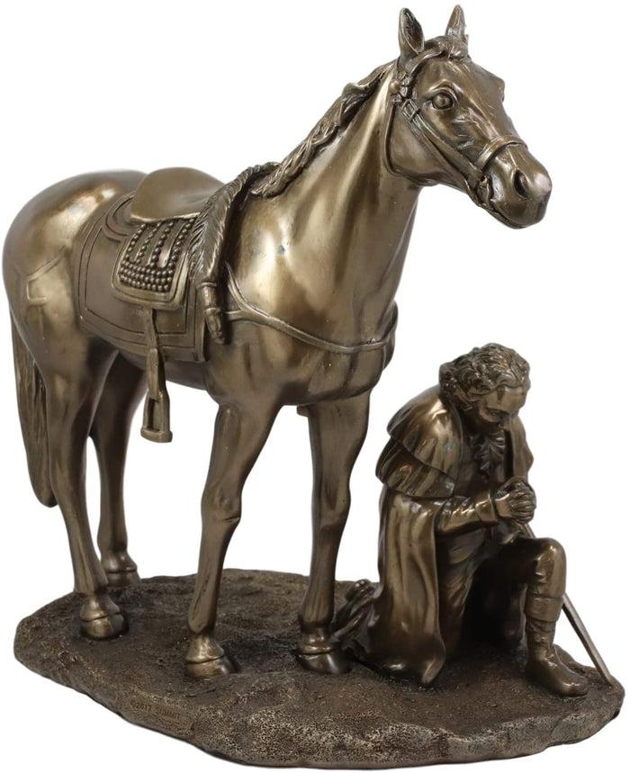 ebros gift Ebros Gift Washington Praying at Valley Forge Figurine in Bronze Finish Resin