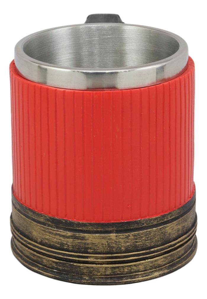 Ebros Gift Ebros Gift Western 12 Gauge Shotgun Red Ammo Barrel Case Mug With Pistol Handle Beer Stein Tankard Coffee Cup Kitchen Dining Party Accessory Decoration Wild West Military Theme Perfect Gift For Men