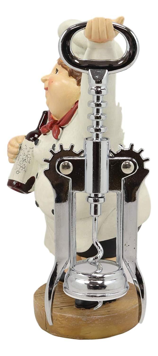 Ebros Gift Ebros Gift Whimsical Hand Painted Novelty Corkscrew Wine Bottle Cork Opener Party Hosting Beverage Accessory Home And Kitchen Decor Organizer (Italian Female Lady Chef)
