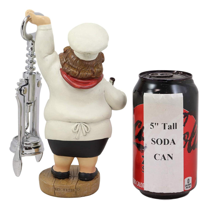 Ebros Gift Ebros Gift Whimsical Hand Painted Novelty Corkscrew Wine Bottle Cork Opener Party Hosting Beverage Accessory Home And Kitchen Decor Organizer (Italian Female Lady Chef)
