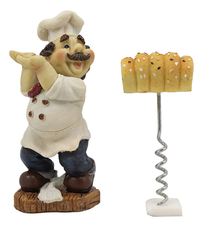 Ebros Gift Ebros Gift Whimsical Hand Painted Novelty Corkscrew Wine Bottle Cork Opener Party Hosting Beverage Accessory Home And Kitchen Decor Organizer (Bakery Baguette Chef)