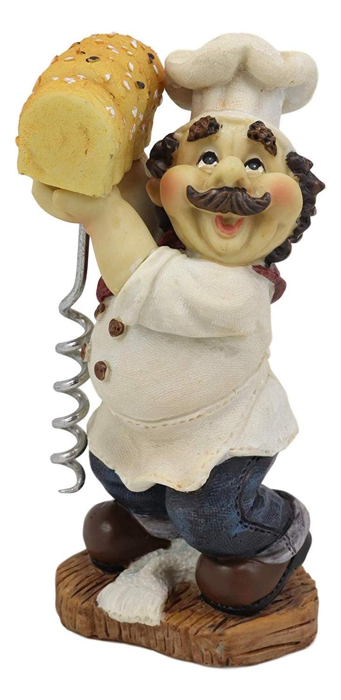 Ebros Gift Ebros Gift Whimsical Hand Painted Novelty Corkscrew Wine Bottle Cork Opener Party Hosting Beverage Accessory Home And Kitchen Decor Organizer (Bakery Baguette Chef)