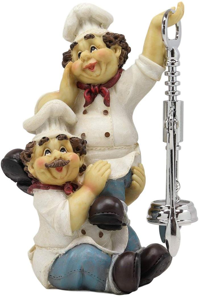 Ebros Gift Ebros Gift Whimsical Hand Painted Novelty Corkscrew Wine Bottle Cork Opener Party Hosting Beverage Accessory Home And Kitchen Decor Organizer (Acrobatic Twin Chefs)