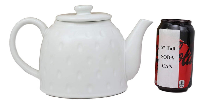 Ebros Gift Ebros Gift Whimsical White Fat Snow Owl Ceramic 52oz Large Tea Pot With Built In Strainer Spout As Teapots Home Decor Of Owls Owlet Nocturnal Bird Decorative