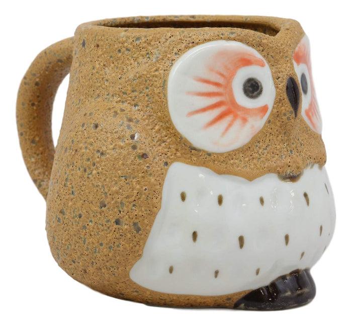 Ebros Gift Ebros Gift Whimsical Woody Forest Big Eyed Brown Owl Ceramic 11oz Drinking Mugs Set Of 4 As Kitchen Dining Home Decor Of Owls Owlet Nocturnal Bird Novelty Mug Cups For Coffee Tea Milk Beverage